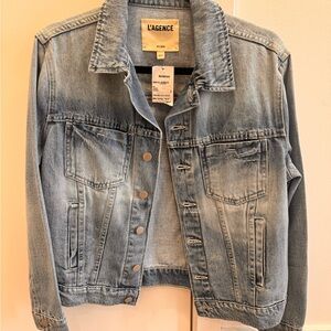 NWT L'AGENCE Faded Blue Jean Jacket
